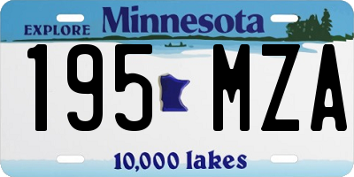 MN license plate 195MZA