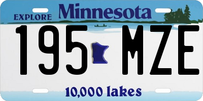 MN license plate 195MZE