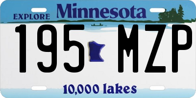 MN license plate 195MZP