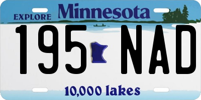 MN license plate 195NAD