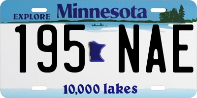MN license plate 195NAE