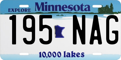 MN license plate 195NAG