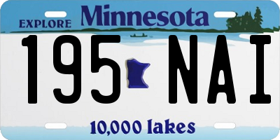 MN license plate 195NAI