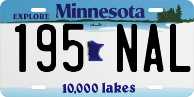 MN license plate 195NAL