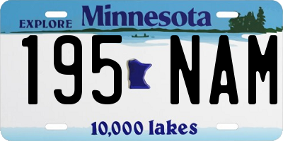 MN license plate 195NAM