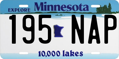 MN license plate 195NAP