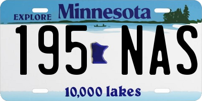 MN license plate 195NAS