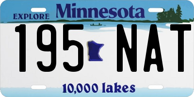 MN license plate 195NAT
