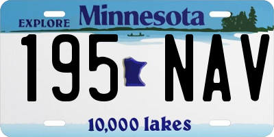 MN license plate 195NAV