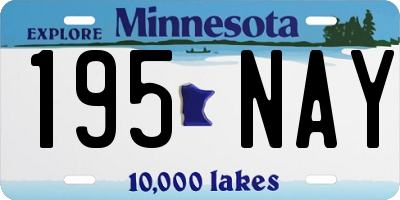 MN license plate 195NAY