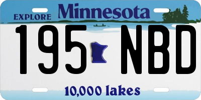 MN license plate 195NBD