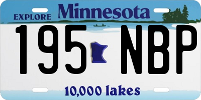 MN license plate 195NBP