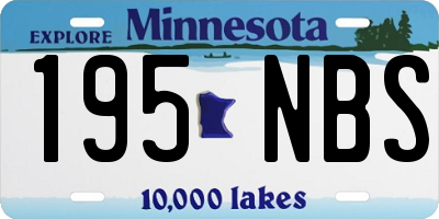 MN license plate 195NBS
