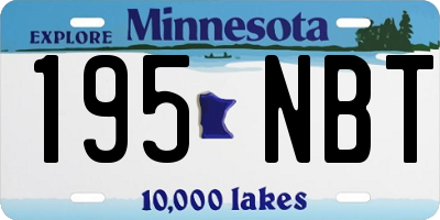 MN license plate 195NBT
