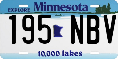 MN license plate 195NBV