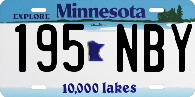 MN license plate 195NBY