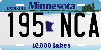 MN license plate 195NCA
