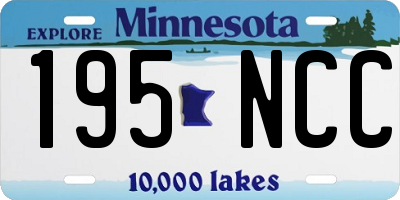MN license plate 195NCC