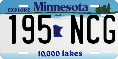 MN license plate 195NCG
