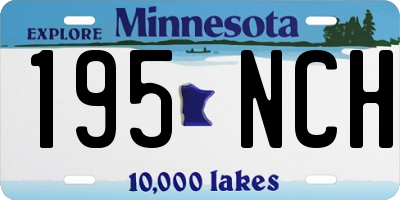 MN license plate 195NCH