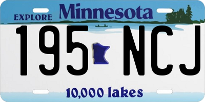 MN license plate 195NCJ