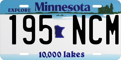 MN license plate 195NCM