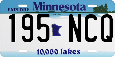 MN license plate 195NCQ