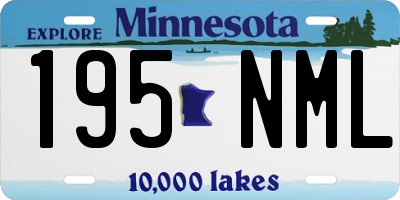 MN license plate 195NML