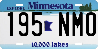 MN license plate 195NMO