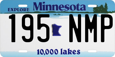 MN license plate 195NMP
