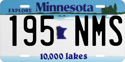 MN license plate 195NMS