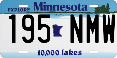 MN license plate 195NMW