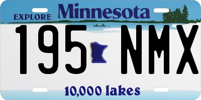 MN license plate 195NMX