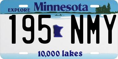 MN license plate 195NMY