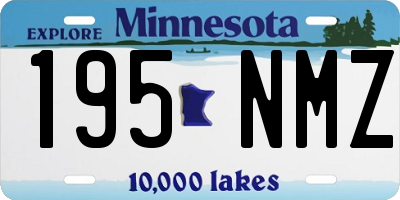 MN license plate 195NMZ