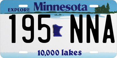 MN license plate 195NNA