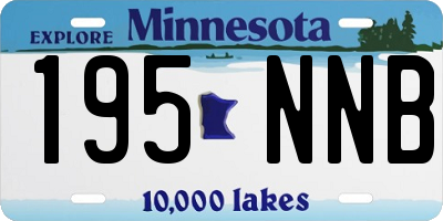 MN license plate 195NNB