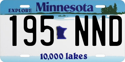 MN license plate 195NND