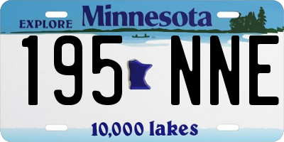 MN license plate 195NNE