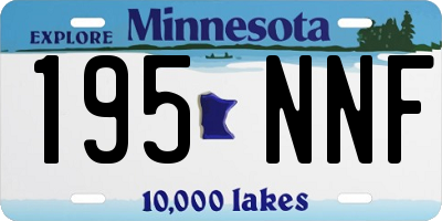 MN license plate 195NNF