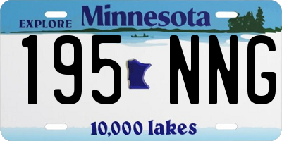 MN license plate 195NNG