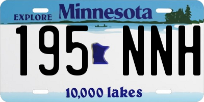 MN license plate 195NNH