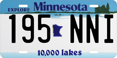 MN license plate 195NNI