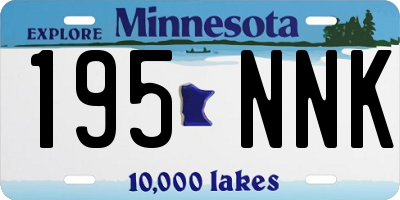 MN license plate 195NNK