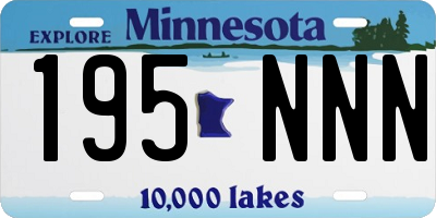 MN license plate 195NNN