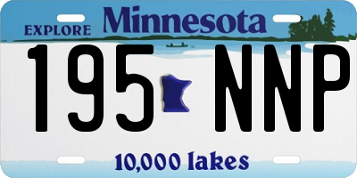 MN license plate 195NNP
