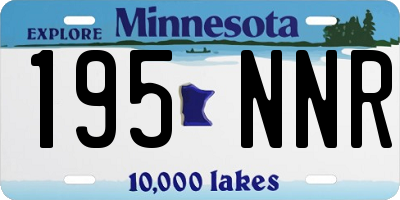 MN license plate 195NNR