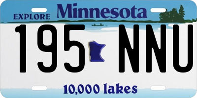 MN license plate 195NNU