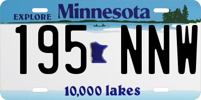 MN license plate 195NNW