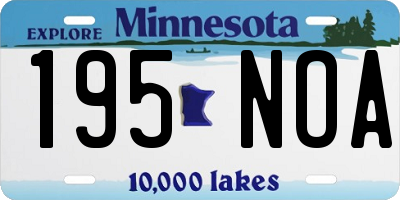 MN license plate 195NOA